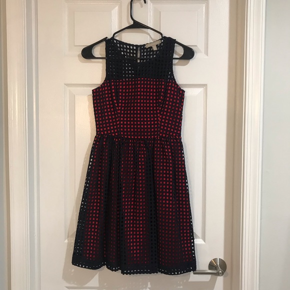 banana republic navy eyelet dress